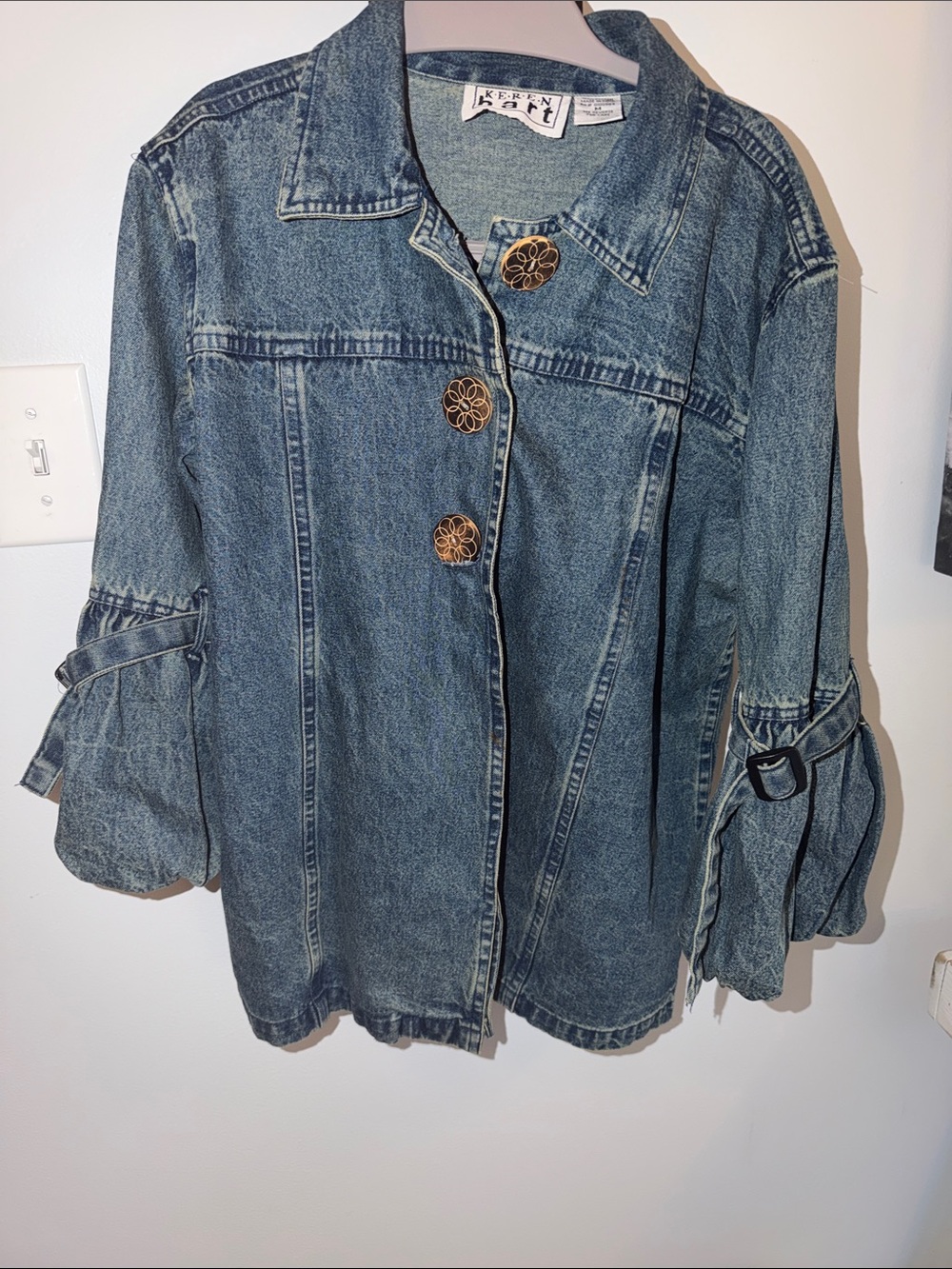 ⭐️Vintage Keren Hart Balloon Sleeve Denim Jacket⭐️